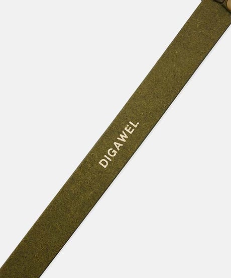 DIGAWEL Leather Slide Belt【OLIVE】