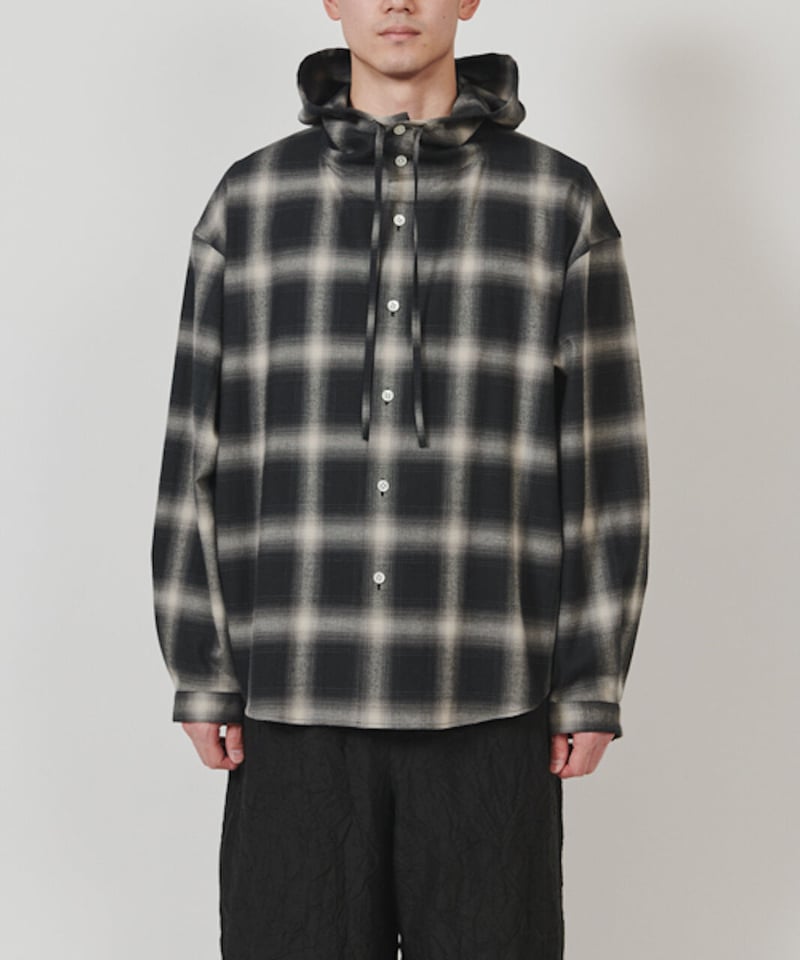 DIGAWEL ディガウェル Hoodie Shirt オンブレ フードシャツ DIGAWEL Hoodie Shirt【BLACK】 | welles