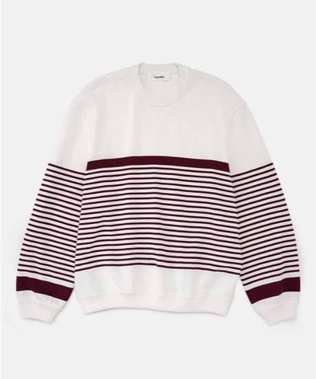 DIGAWEL  Border Sweater【BURGUNDY】