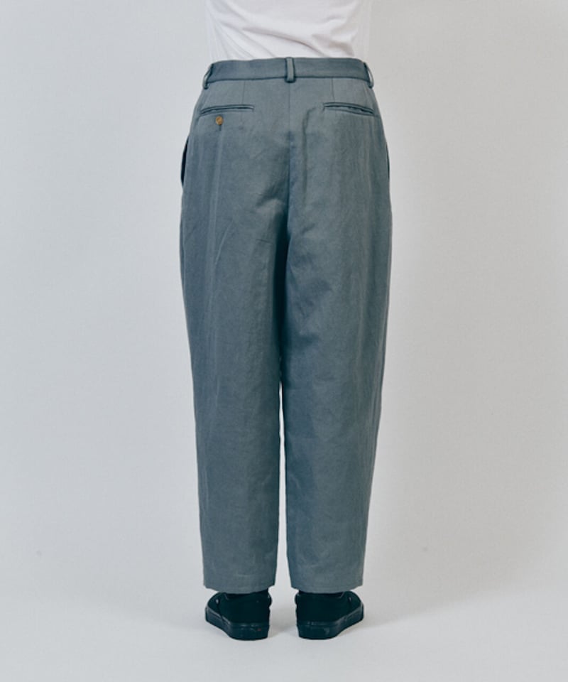 NEAT Gray 2tuck slacks パンツ NEAT Back Satin Gabardine Srousers