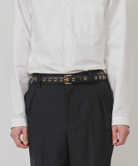 DIGAWEL × J.PRESS「CRST」 Black Leather Belt  【GOLD】