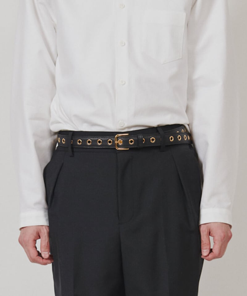 DIGAWEL × J.PRESS「CRST」 Black Leather Belt 【GO