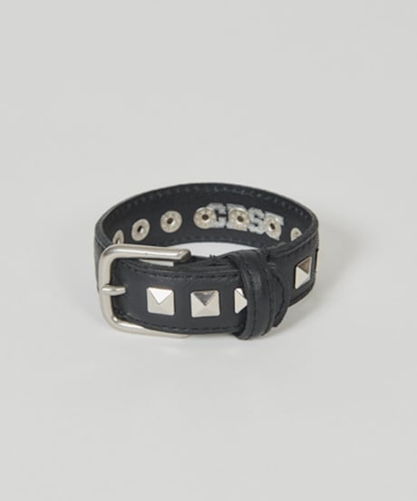 DIGAWEL × J.PRESS「CRST」 Black Leather Bracelet【SILVER】