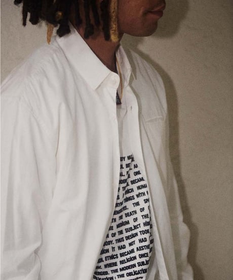 DIGAWEL Statement L/S T-shirt【WHITE】