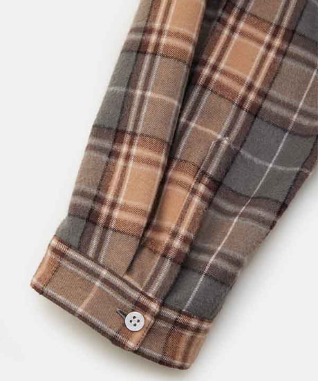 DIGAWEL Check shirt (generic)【GRAY/BEG】