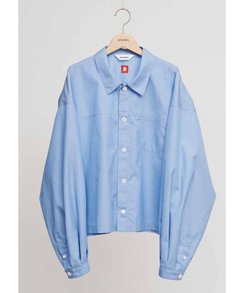 DIGAWEL オーバーサイズ　シャツジャケット DIGAWEL Short shirt jacket【DARK SAX】 | welles
