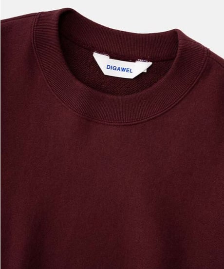 DIGAWEL  Reverse Weave Sweat Shrit【MAROON】