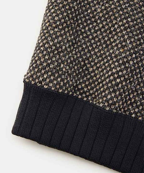 DIGAWEL Hexagonal patterns knit rib sweatshirt【c.gray】