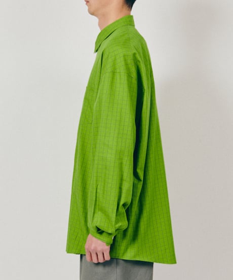 DIGAWEL  Oversized Shirt ① check【GREEN】