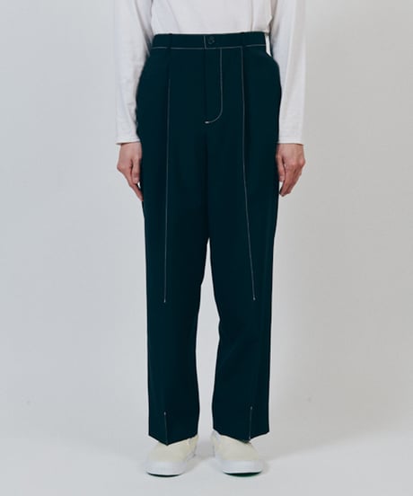 DIGAWEL  Stitch 1Tuck Pants【BLACK】