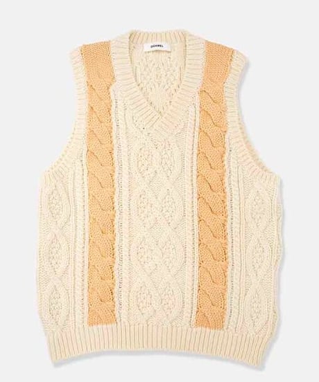 DIGAWEL  Cable Stitch Vest【WHITE】