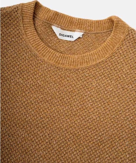 DIGAWEL  Hexagonal Patterns Sweatshirt【BEIGE】