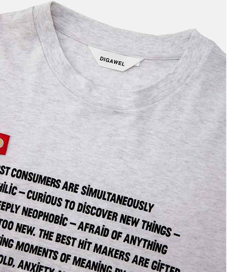 DIGAWEL Statement T-shirt【ASH GRAY】