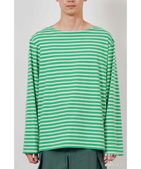 DIGAWEL  Boat neck L/S【GREEN】