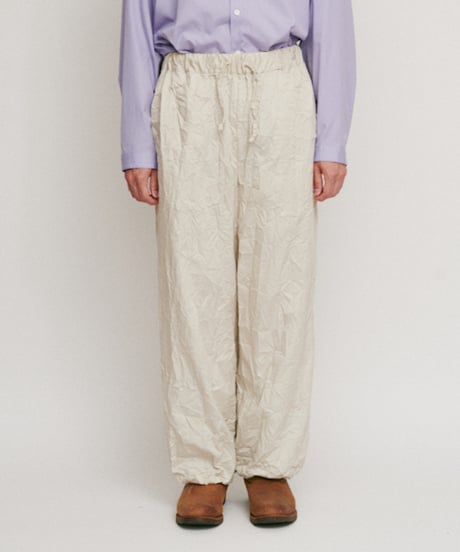 DIGAWEL  Wide lounge pants (crease finish)【SAND BEIGE】