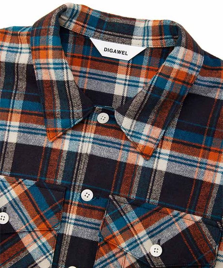 DIGAWEL Check shirt blouson【OG/GREEN】