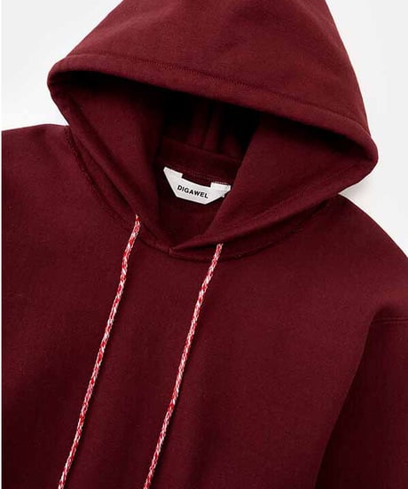 DIGAWEL  Reverse weave Hoodie【MAROON】