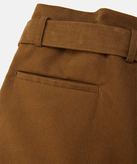 DIGAWEL Belt pants ① moleskin【KHAKI】