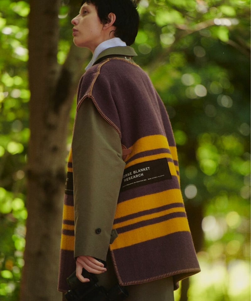 DIGAWEL Horse Blanket Vest【MUSTARD/PURPLE】 | w