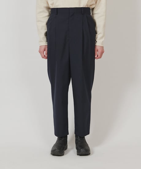 DIGAWEL  2 Tuck Tapered Pants ② combat wool【NAVY】