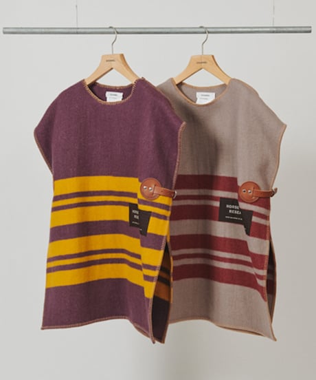 DIGAWEL  Horse Blanket Vest【GRAY/BURGUNDY】
