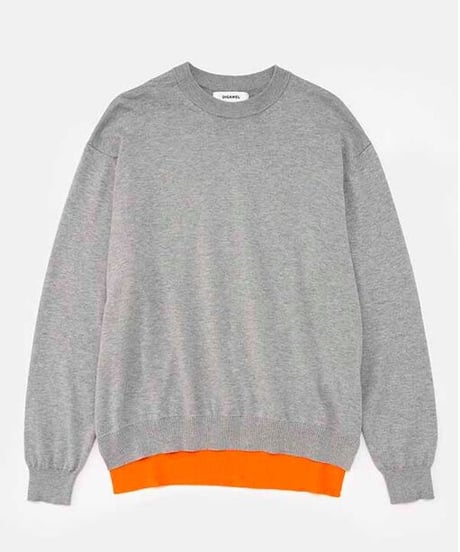 DIGAWEL  Colour Scheme Rib Sweater【GRAY】