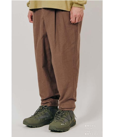 DIGAWEL  2 Tuck Tapered Pants【BROWN】