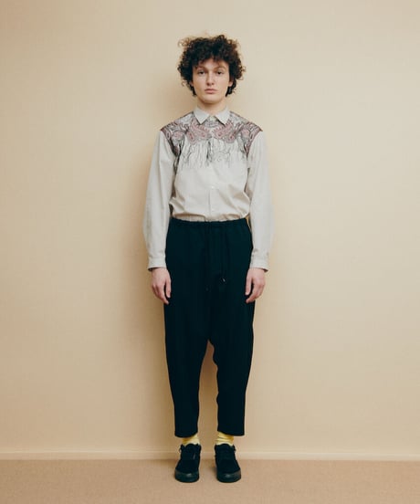 DIGAWEL  Shirt (generic)③ paisley embroidery【SKY GRAY】