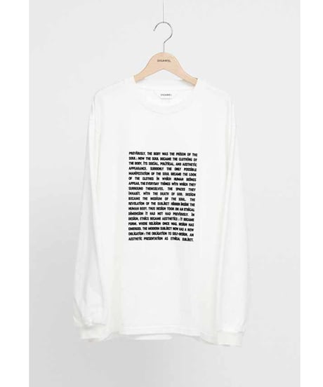 DIGAWEL Statement L/S T-shirt【WHITE】