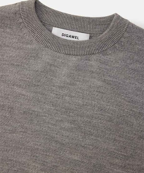 DIGAWEL Extrafine Merino Wool Sweater【Feather gray】