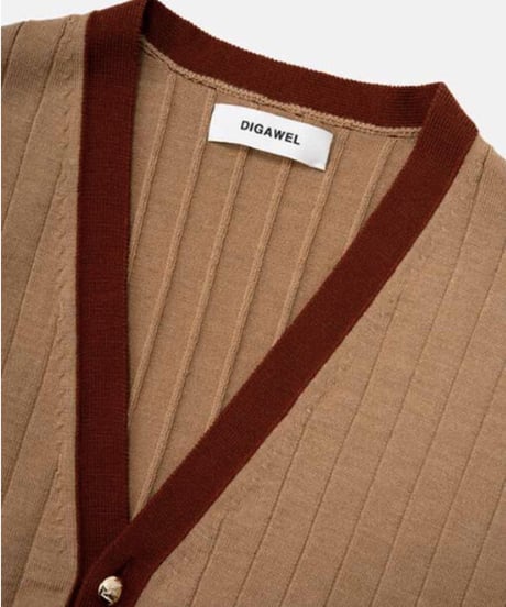 DIGAWEL  Rib Cardigan【CAMEL】