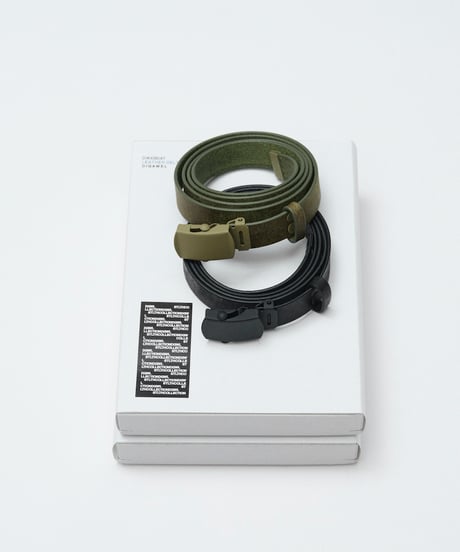 DIGAWEL Leather Slide Belt【OLIVE】