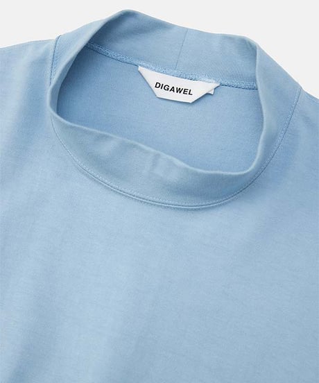 DIGAWEL Mock neck L/S T-shirt【BLUE GRAY】