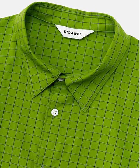 DIGAWEL  Oversized Shirt ① check【GREEN】
