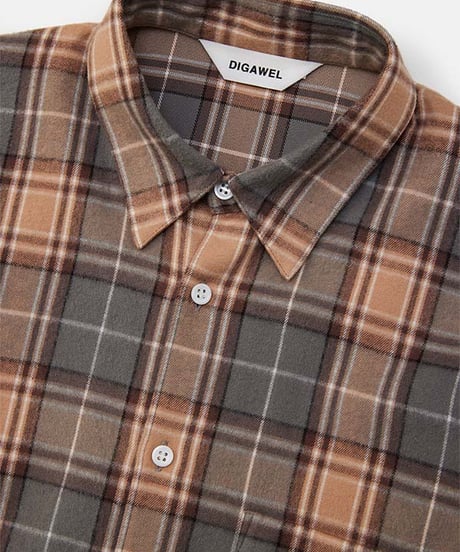 DIGAWEL Check shirt (generic)【GRAY/BEG】