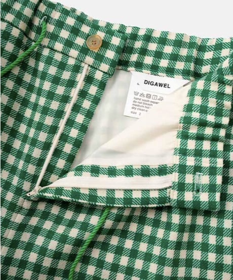 DIGAWEL  Gingham Easy Pants【GREEN】