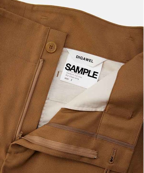 DIGAWEL Belt pants ② twill【BEIGE】