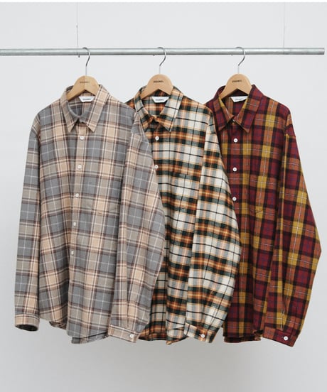 DIGAWEL Check shirt (generic)【GRAY/BEG】