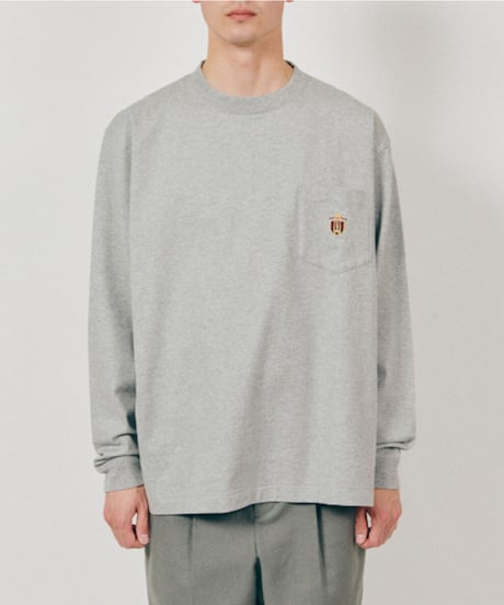 DIGAWEL × J.PRESS「CRST」CRST Pocket Long Sleeve Tshirts【GRAY】