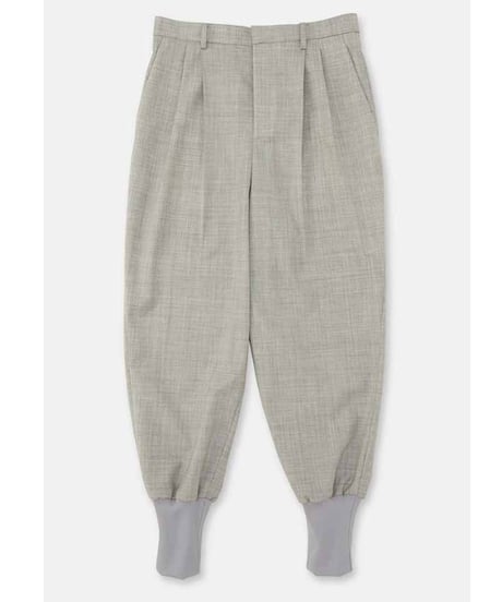 DIGAWEL 2Tuck tapered hem rib pants【GRAY】