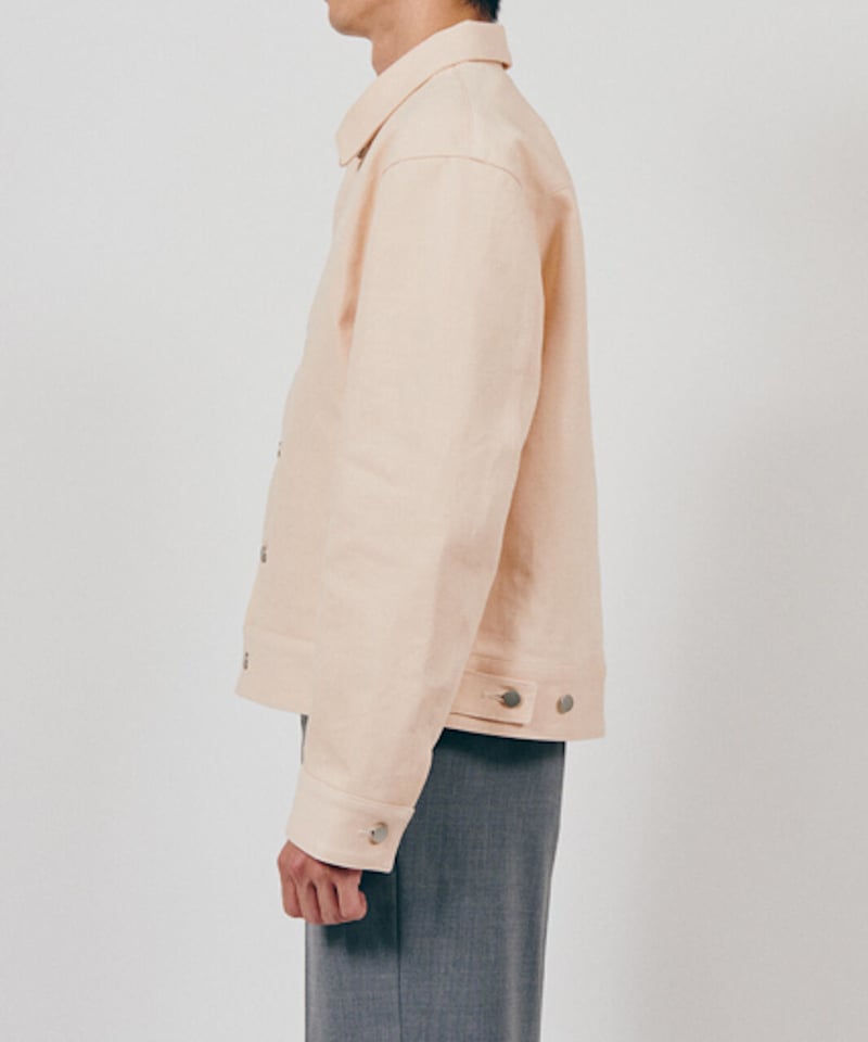 ディガウェルDIGAWEL/DENIM JACKET (PINK WHITE)