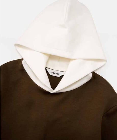 DIGAWEL  Colour Scheme Hoodie【OLIVE】