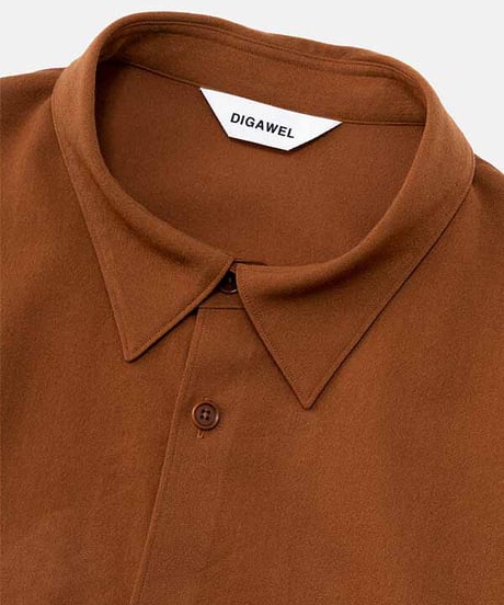 DIGAWEL  Side Pocket Oversized Shirt【BROWN】