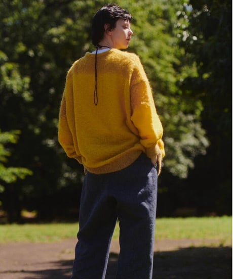 DIGAWEL Print Mohair Sweater【YELLOW】
