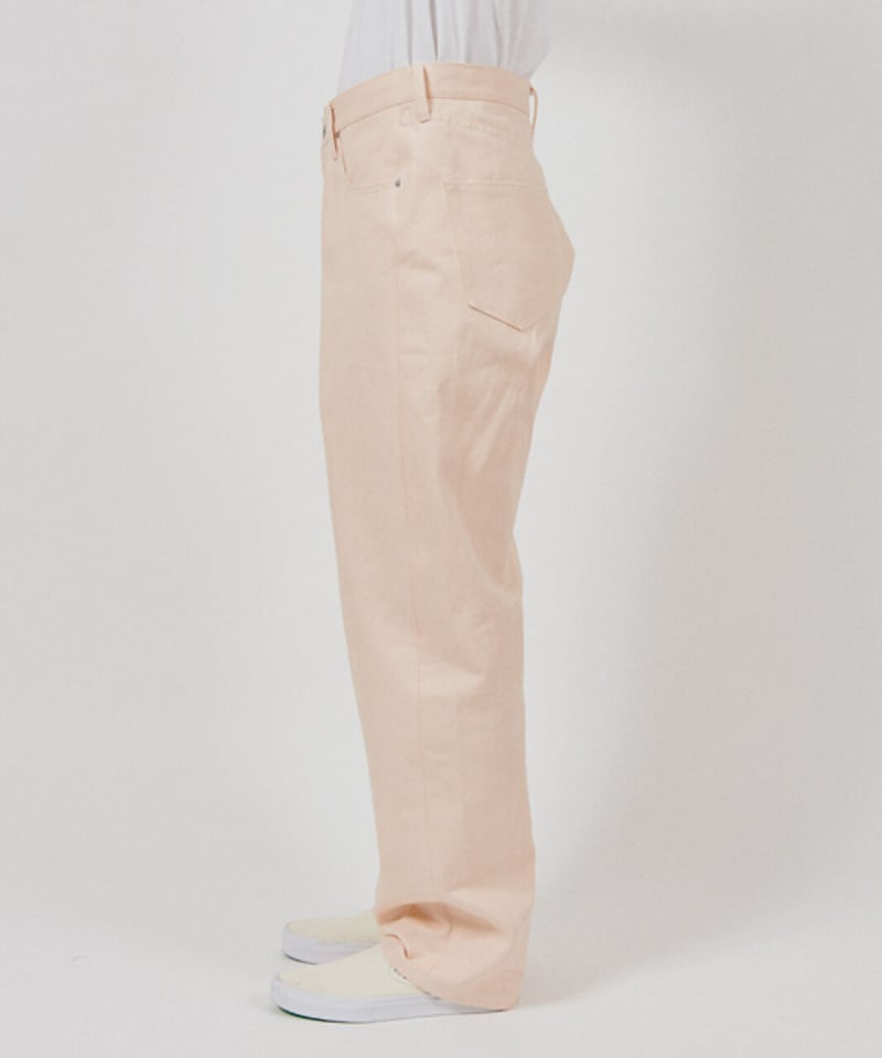 DIGAWEL Straight Denim Pants (Pink white) | we