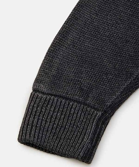 DIGAWEL Stonewashed silk turtleneck sweater【FADE BLACK】