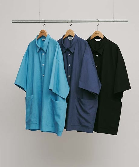 DIGAWEL Side pocket S/S shirt ②【NAVY】
