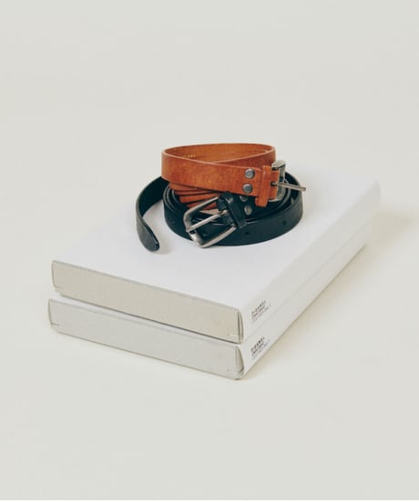 DIGAWEL  LEATHER BELT【BLACK】