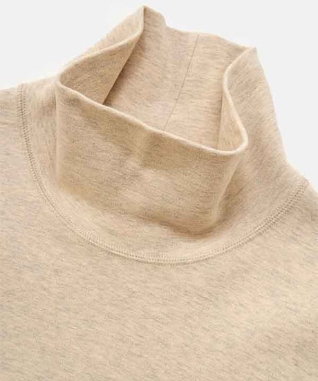 DIGAWEL  Turtleneck L/S T-shirt【HEATHER BEIGE】