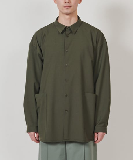 DIGAWEL  Side Pocket Oversized Shirt【OLIVE】